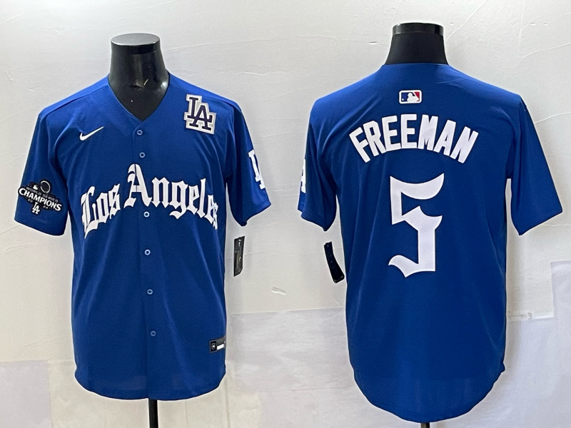 Men Los Angeles Dodgers #5 Freeman Blue 2025 Nike MLB Jersey style 006